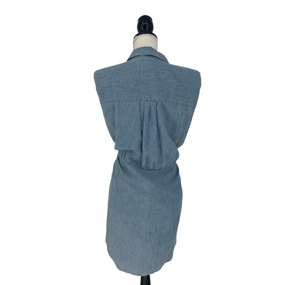 Veronica Beard Allison Lakeshore Stretch Linen Shirt Dress Size 8 - Picture 10 of 11